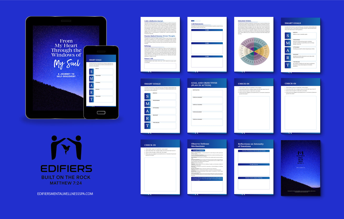 E-Journal- (Classic Edition Royal Blue Landscape) From My Heart Through The Windows of My Soul